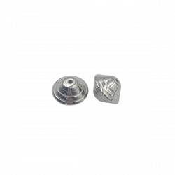 Χάντρες Αλουμινίου 10x13mm (10 τεμ) - Ασημί