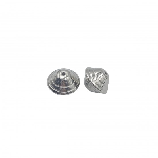 Χάντρες Αλουμινίου 10x13mm (10 τεμ) - Ασημί