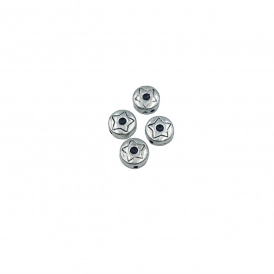 Χάντρες Ακρυλικές 8x4mm (16 τεμ) - Ασημί Χάντρες Ακρυλικές 8x4mm (16 τεμ) - Ασημί