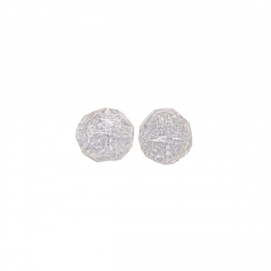 Χάντρες Ακρυλικές 19x18mm (15 τεμ) - Διάφανο