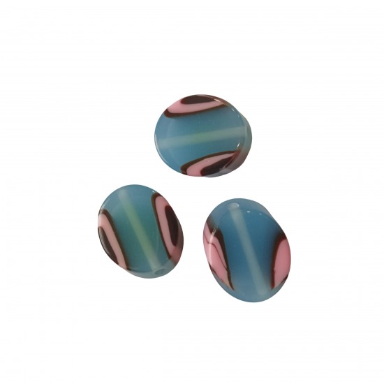 Χάντρες Ακρυλικές 29x23mm (10 τεμ) - Μπλε Χάντρες Ακρυλικές 29x23mm (10 τεμ) - Μπλε