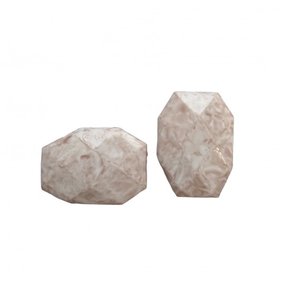 Χάντρες Ακρυλικές 33x24mm (8 τεμ) - Μπεζ