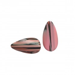 Χάντρες Ακρυλικές 40x20mm (8 τεμ) - Ροζ