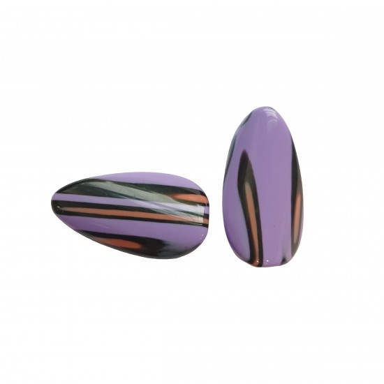 Χάντρες Ακρυλικές 40x20mm (8 τεμ) - Μωβ Χάντρες Ακρυλικές 40x20mm (8 τεμ) - Μωβ