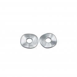 Χάντρες Ακρυλικές 24mm (12 τεμ) - Ασημί