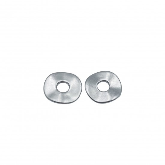 Χάντρες Ακρυλικές 24mm (12 τεμ) - Ασημί