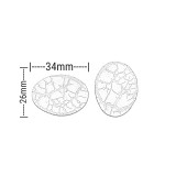 Χάντρες Ακρυλικές 34x26mm (8 τεμ) - Μπεζ