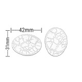 Χάντρες Ακρυλικές 42x31mm (6 τεμ) - Εκρού