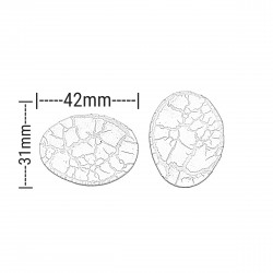 Χάντρες Ακρυλικές 42x31mm (6 τεμ) - Φούξια