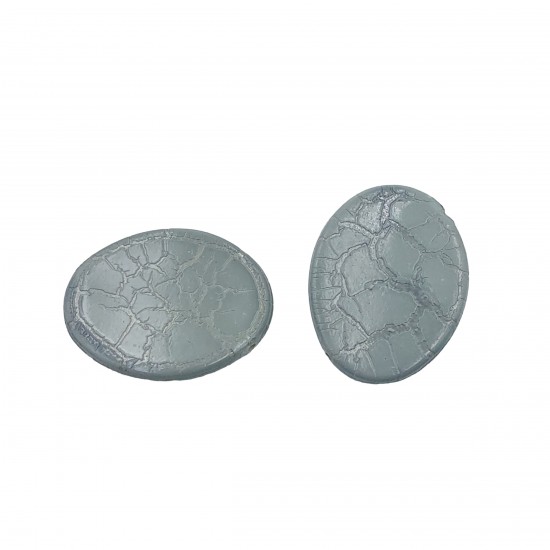 Χάντρες Ακρυλικές 42x31mm (6 τεμ) - Γκρι