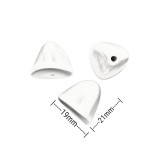 Χάντρες Ακρυλικές 21x19mm (8 τεμ) - Εκρού