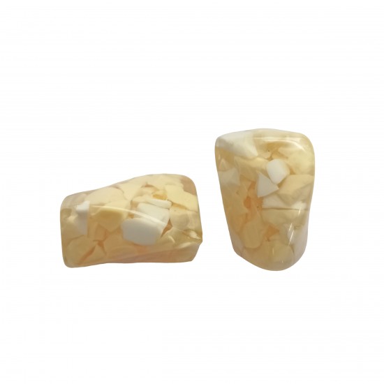 Χάντρες Ακρυλικές 28x18mm (8 τεμ) - Μπεζ