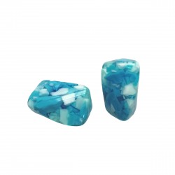 Χάντρες Ακρυλικές 28x18mm (8 τεμ) - Γαλάζιο
