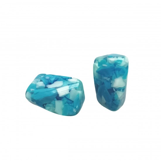Χάντρες Ακρυλικές 28x18mm (8 τεμ) - Γαλάζιο