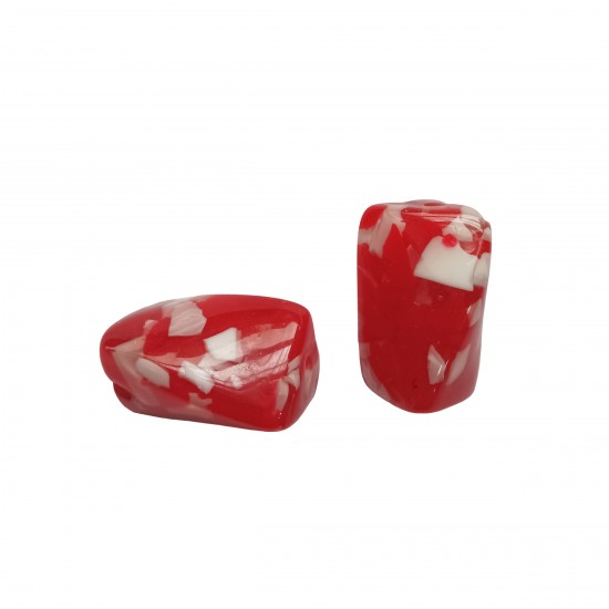 Χάντρες Ακρυλικές 28x18mm (8 τεμ) - Κόκκινο