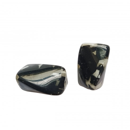 Χάντρες Ακρυλικές 28x18mm (8 τεμ) - Μαύρο