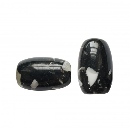 Χάντρες Ακρυλικές 33x21mm (8 τεμ) - Μαύρο