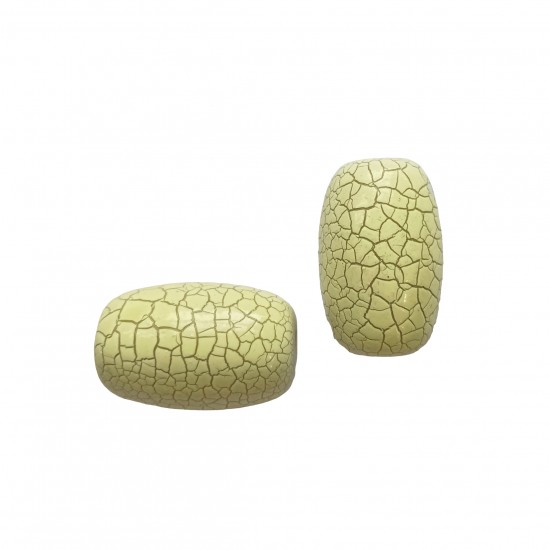 Χάντρες Ακρυλικές 27x17mm (12 τεμ) - Κίτρινο