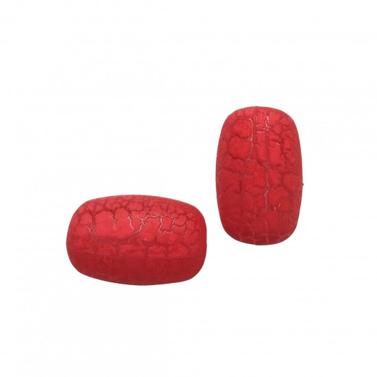 Χάντρες Ακρυλικές 27x17mm (12 τεμ) - Κόκκινο
