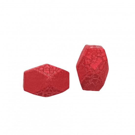 Χάντρες Ακρυλικές 30x22mm (8 τεμ) - Κόκκινο