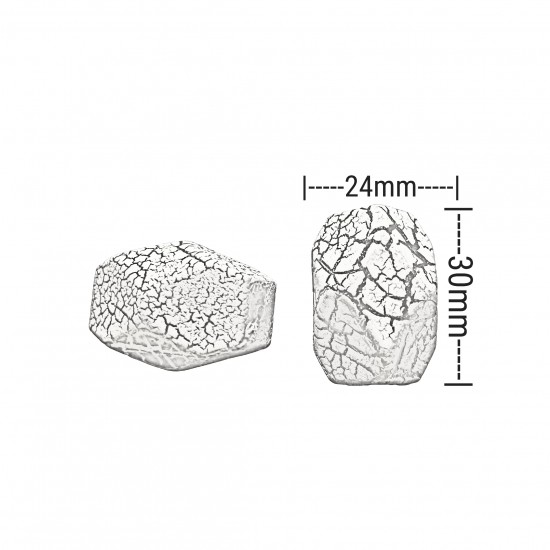 Χάντρες Ακρυλικές 30x22mm (8 τεμ) - Πράσινο