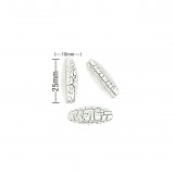Χάντρες Ακρυλικές 25x10mm (12 τεμ) - Μπεζ