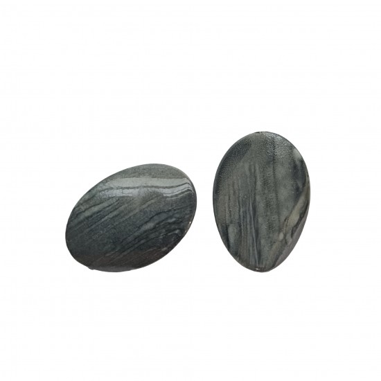 Χάντρες Ακρυλικές 36x25mm (8 τεμ) - Γκρι