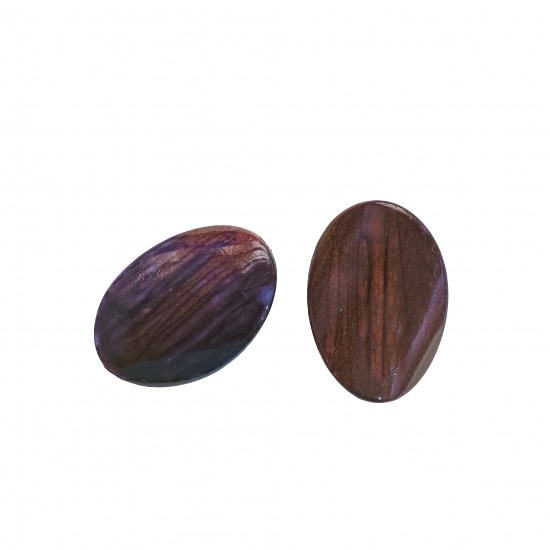 Χάντρες Ακρυλικές 36x25mm (8 τεμ) - Μωβ