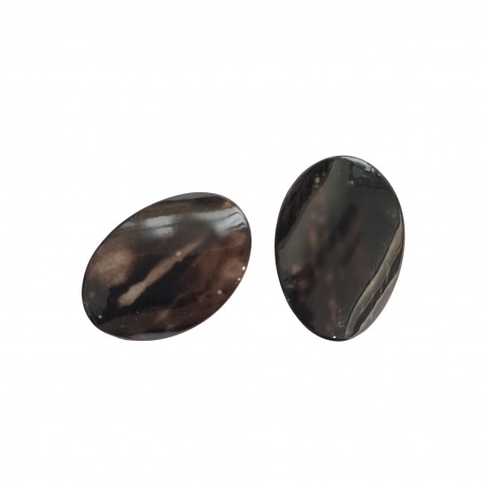 Χάντρες Ακρυλικές 36x25mm (8 τεμ) - Καφέ Σκούρο