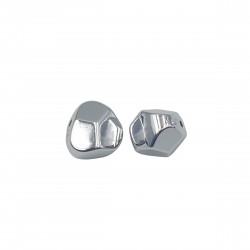 Χάντρες Ακρυλικές 21x22mm (10 τεμ) - Ασημί