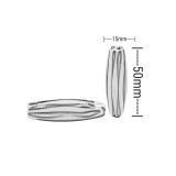 Χάντρες Ακρυλικές 50x15mm (8 τεμ) - Μωβ