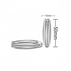 Χάντρες Ακρυλικές 50x15mm (8 τεμ) - Μωβ
