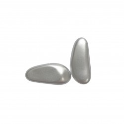 Χάντρες Ακρυλικές 37x16mm (8 τεμ) - Ασημί