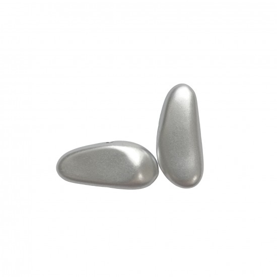 Χάντρες Ακρυλικές 37x16mm (8 τεμ) - Ασημί Χάντρες Ακρυλικές 37x16mm (8 τεμ) - Ασημί