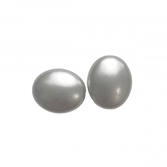 Χάντρες Ακρυλικές 29x24mm (8 τεμ) - Ασημί Χάντρες Ακρυλικές 29x24mm (8 τεμ) - Ασημί