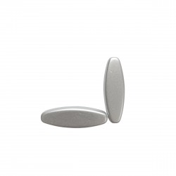 Χάντρες Ακρυλικές 44x14mm (8 τεμ) - Ασημί