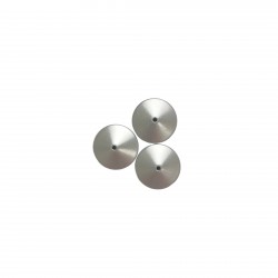Χάντρες Ακρυλικές 14mm (10 τεμ) - Ασημί