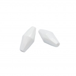 Χάντρες Ακρυλικές 35x16mm (8 τεμ) - Άσπρο