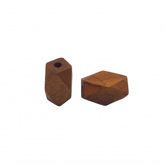 Χάντρες Ξύλινες 21x13mm (8 τεμ) - Καφέ