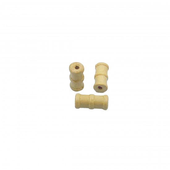 Χάντρες Ξύλινες 16x7mm (30 τεμ) - Μπεζ