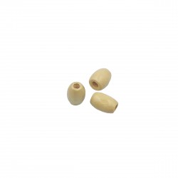Χάντρες Ξύλινες 10x7mm (30 τεμ) - Μπεζ