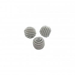 Χάντρες Μεταλλικές 12mm (6 τεμ) - Ασημί