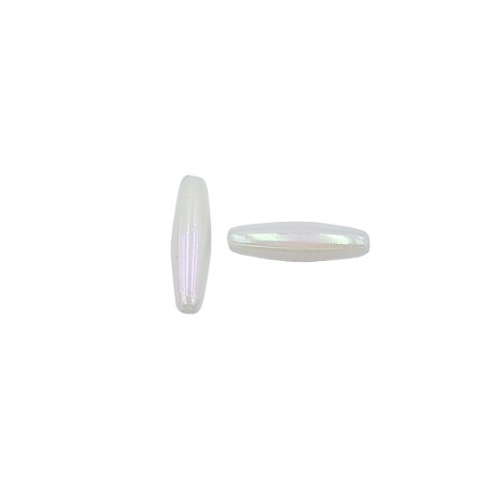 Χάντρες Ακρυλικές 20x5mm (12 τεμ) - Άσπρο