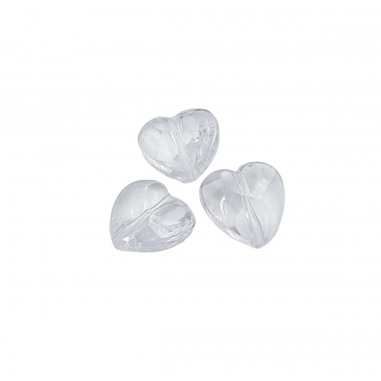 Χάντρες Ακρυλικές 16,6x16mm (6 τεμ) - Διάφανο