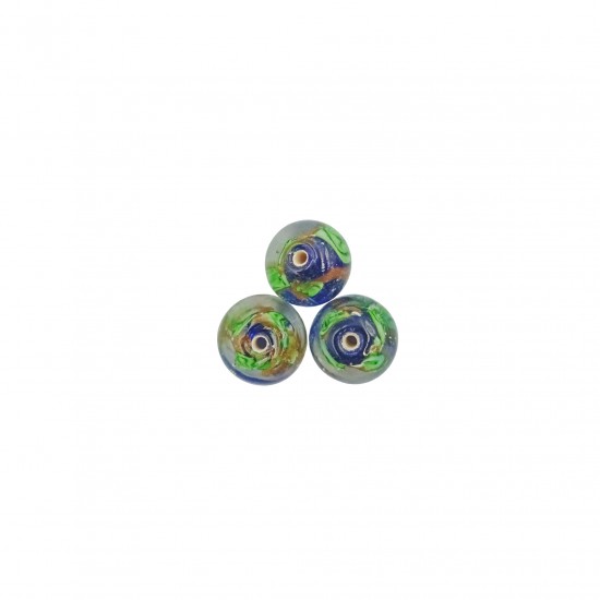 Χάντρες Γυάλινες 9x12mm (10 τεμ) - Μπλε Σκούρο