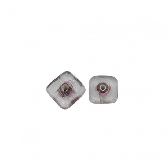 Χάντρες Γυάλινες 12mm (8 τεμ) - Μωβ