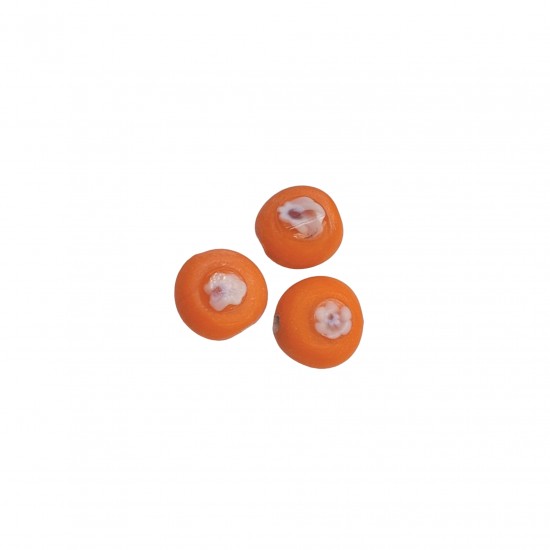 Χάντρες Γυάλινες 9x6mm (10 τεμ) - Πορτοκαλί Χάντρες Γυάλινες 9x6mm (10 τεμ) - Πορτοκαλί