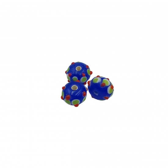 Χάντρες Γυάλινες 12x8mm (10 τεμ) - Μπλε