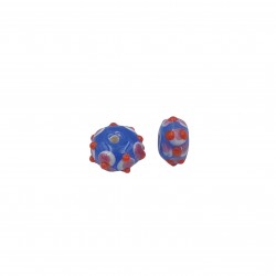 Χάντρες Γυάλινες 12x8mm (10 τεμ) - Γαλάζιο
