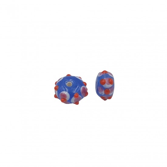 Χάντρες Γυάλινες 12x8mm (10 τεμ) - Γαλάζιο